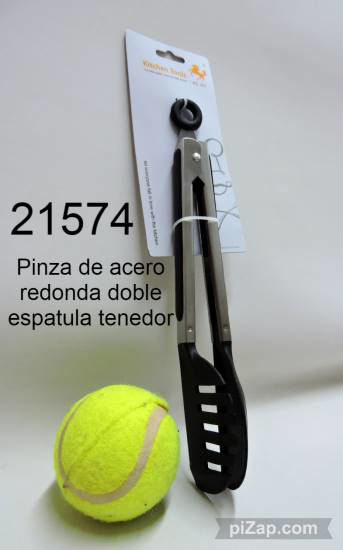 Imagen de PINZA DE ACERO REDONDA DOBLE ESPATULA TENEDOR 1.25
